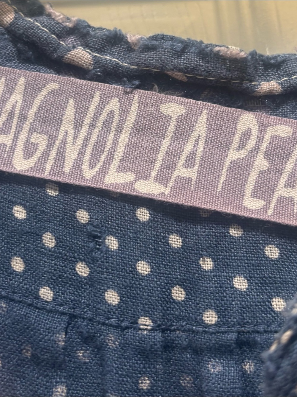 Magnolia Pearl Women's Blue Polka Dot shirt